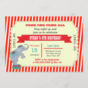 Invitations de fête d'anniversaire de billet de