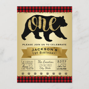 Invitations de fête d'anniversaire de bûcheron