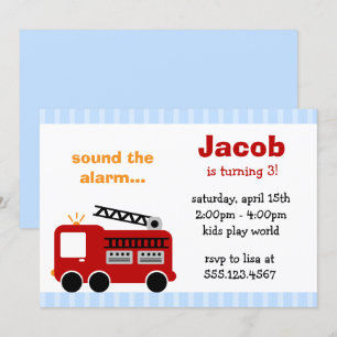 Invitations de fête d'anniversaire de camion de