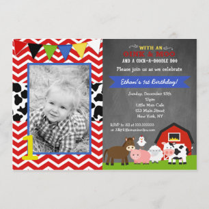 Invitations de fête d'anniversaire de ferme de