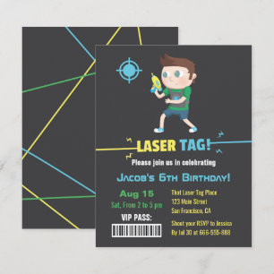 Invitations de fête d'anniversaire de garçons de
