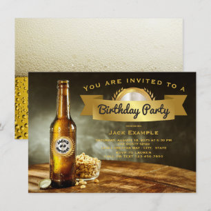Invitations de fête d'anniversaire de la bière mas