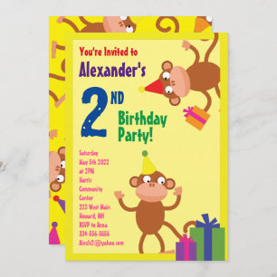 Invitations de fête d'anniversaire de l'enfant