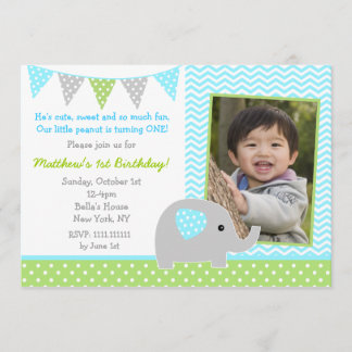 Invitations de fête d'anniversaire de photo