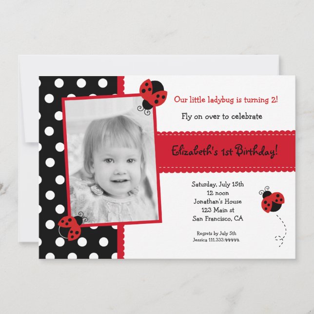 Invitations de fête d'anniversaire de photo de (Devant)
