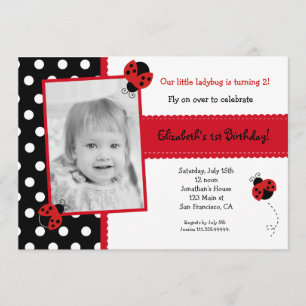 Invitations de fête d'anniversaire de photo de