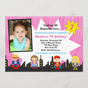 Invitations de fête d'anniversaire de photo de