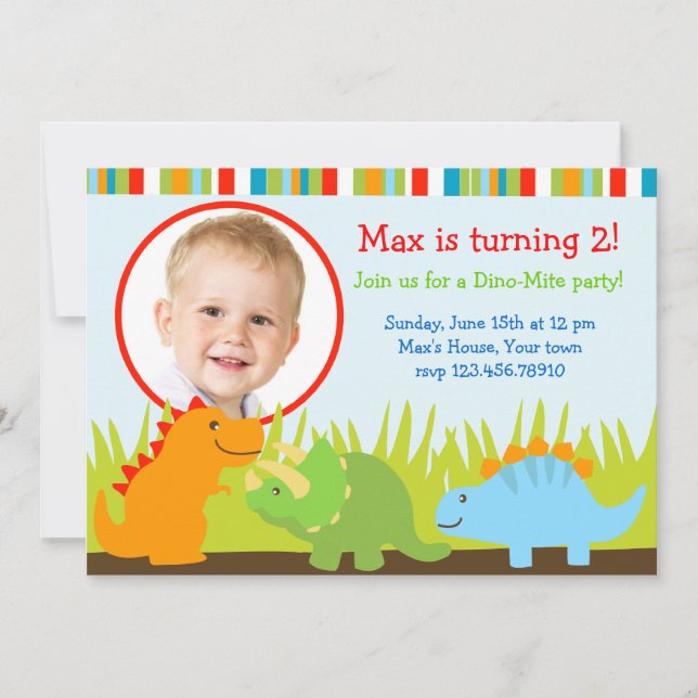 Invitations de fête d'anniversaire de photo de (Devant)
