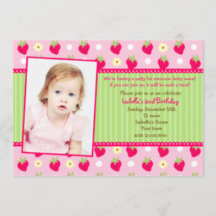 Invitations de fête d'anniversaire de photo de