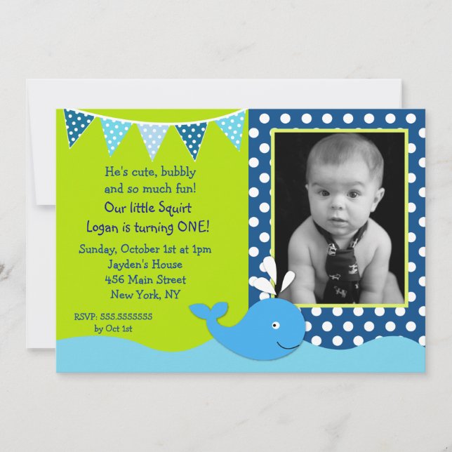 Invitations de fête d'anniversaire de photo de (Devant)