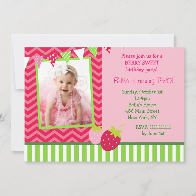 Invitations de fête d'anniversaire de photo de (Devant)