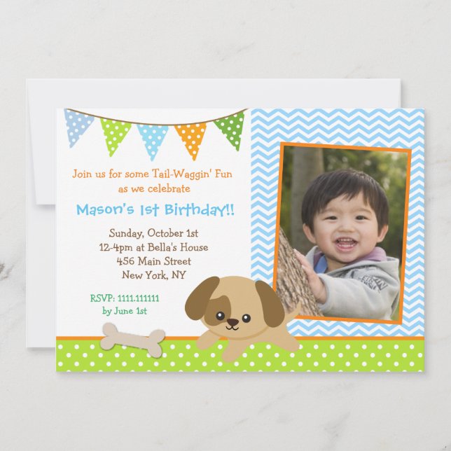 Invitations de fête d'anniversaire de photo de (Devant)