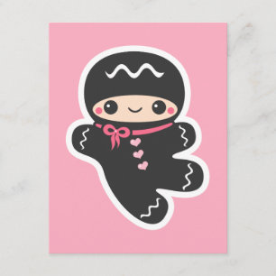 Invitations de fête d'anniversaire de Pink Ninja