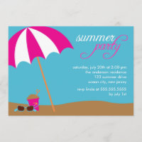Invitations de fête d'anniversaire de plage