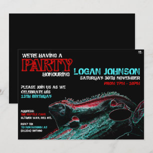 Invitations de fête d'anniversaire de reptile