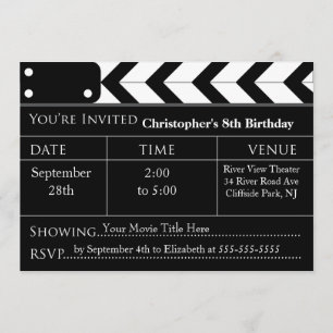 Invitations de fête d'anniversaire de soirée