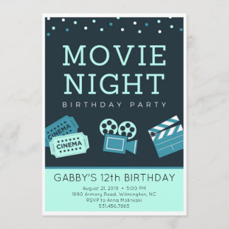 Invitations de fête d'anniversaire de soirée