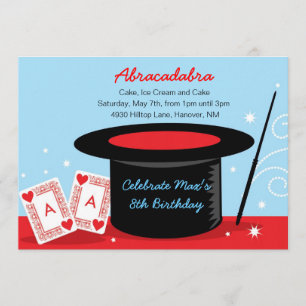 Invitations de fête d'anniversaire de spectacle de