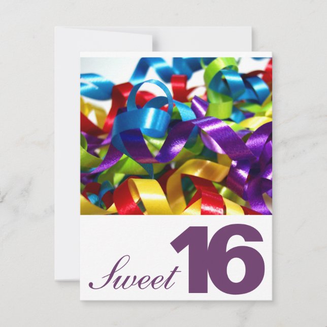 Invitations de fête d'anniversaire de sweet (Devant)