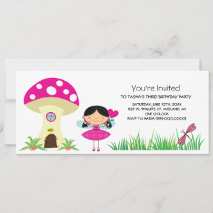 Invitations de fête d'anniversaire de Woodland Fai