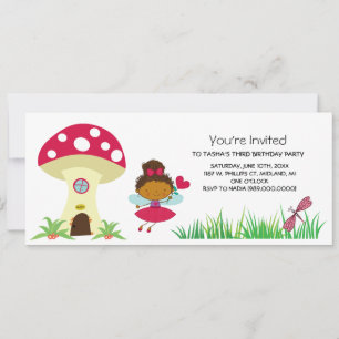 Invitations de fête d'anniversaire de Woodland Fai