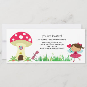 Invitations de fête d'anniversaire de Woodland Fai