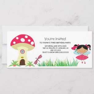 Invitations de fête d'anniversaire de Woodland Fai