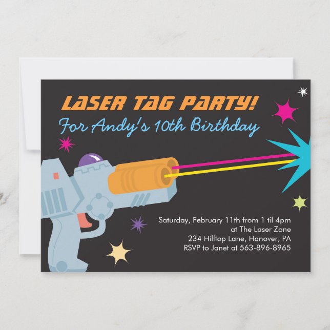 Invitations de fête d'anniversaire d'étiquette de (Devant)