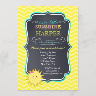 Invitations de fête d'anniversaire du dimanche