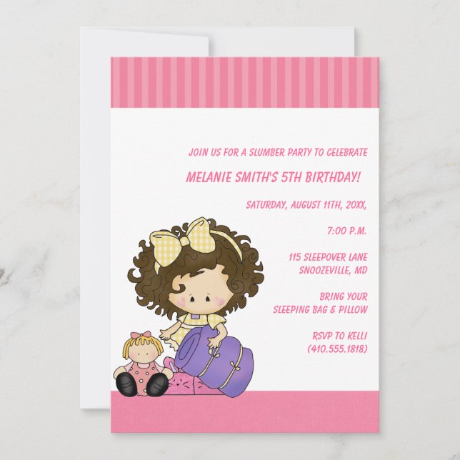 Invitations de fête d'anniversaire et de bois d'oe (Devant)