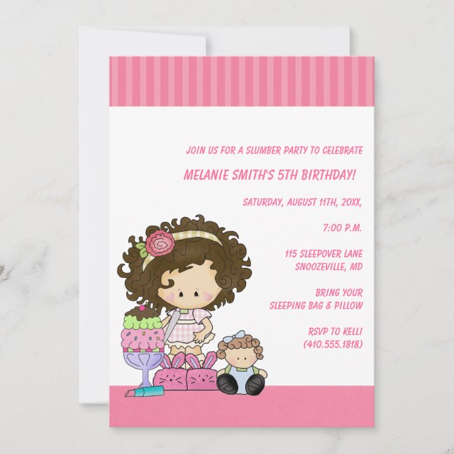 Invitations de fête d'anniversaire et de bois d'oe (Devant)