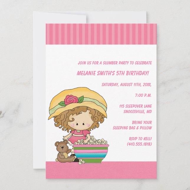 Invitations de fête d'anniversaire et de bois d'oe (Devant)
