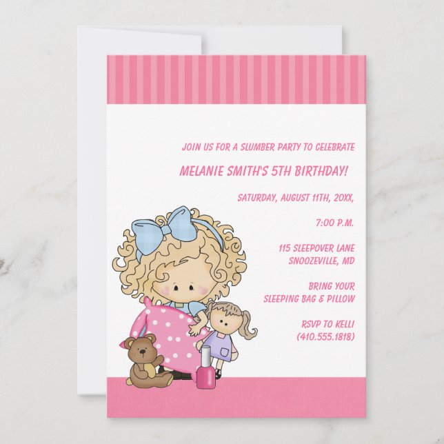 Invitations de fête d'anniversaire et de bois d'oe (Devant)