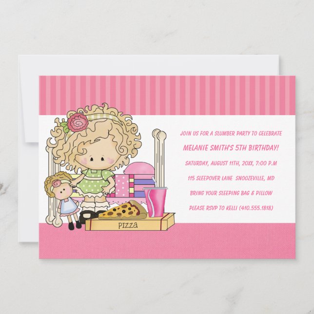 Invitations de fête d'anniversaire et de bois d'oe (Devant)