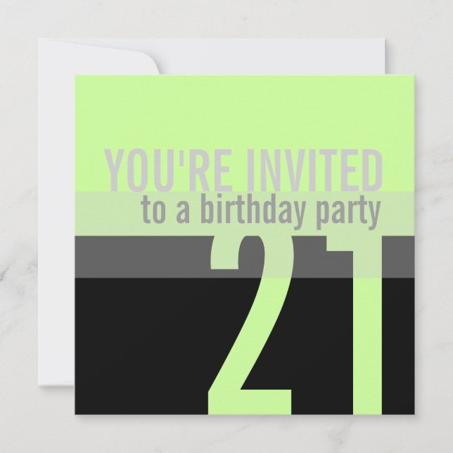 Invitations de fête d'anniversaire {Mint Green} (Devant)