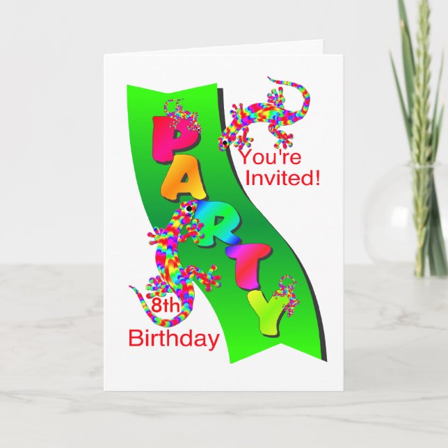 Invitations de fête d'anniversaire Modèle (Devant)