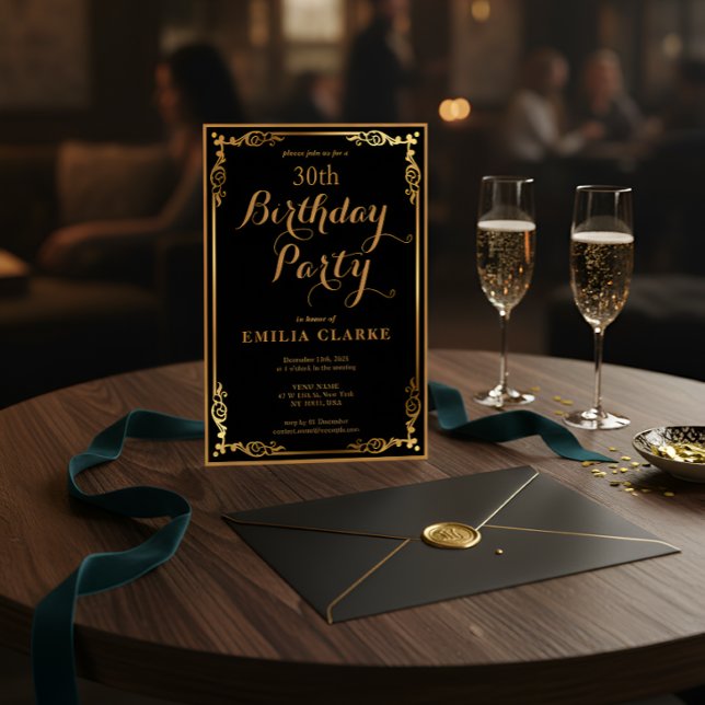 Invitations de fête d'anniversaire moderne pour ad (Créateur téléchargé)