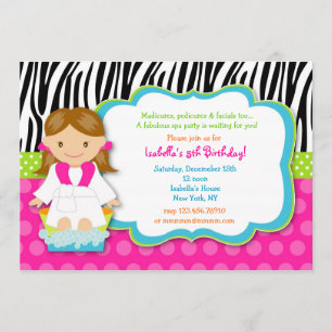 Invitations de fête d'anniversaire Spa