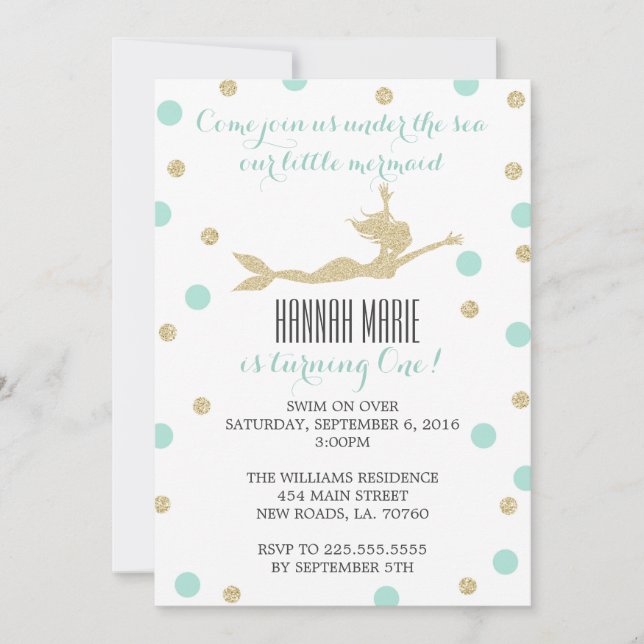 Invitations de fête d'anniversaire turquoise et Go (Devant)
