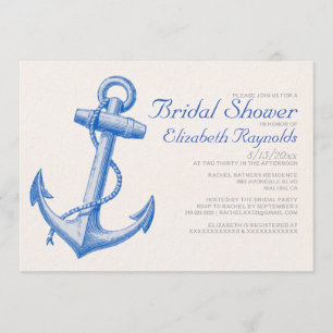 Invitations de Fête de la mariée d'Ancre