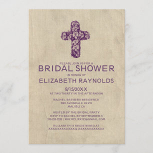 Invitations de Fête de la mariée de croix de fer