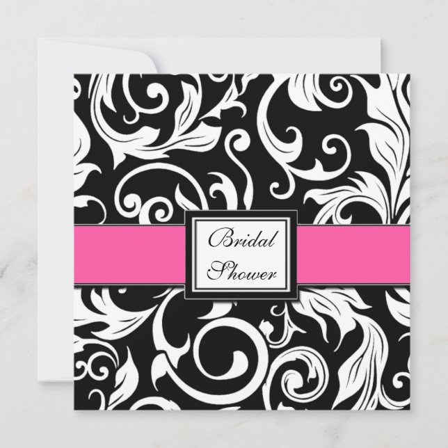 Invitations de Fête de la mariée de damassé de (Devant)