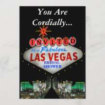 Invitations de Fête de la mariée de Las Vegas