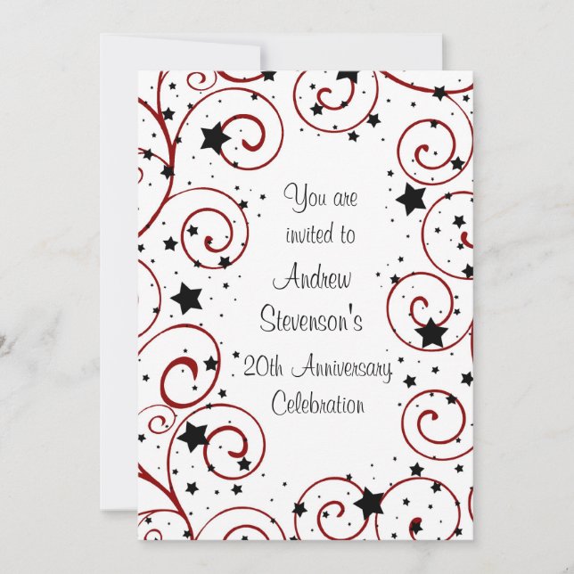 Invitations de fête de l'anniversaire de l'employé (Devant)