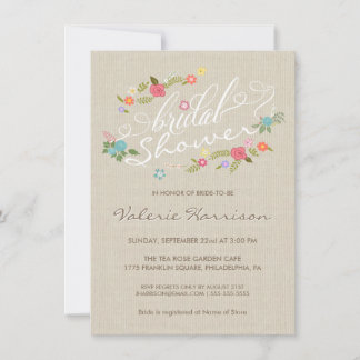 Invitations de Fête de l'mariée de  de fleurs de l