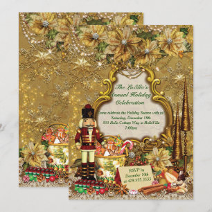 Invitations de fête de Noël de vacances