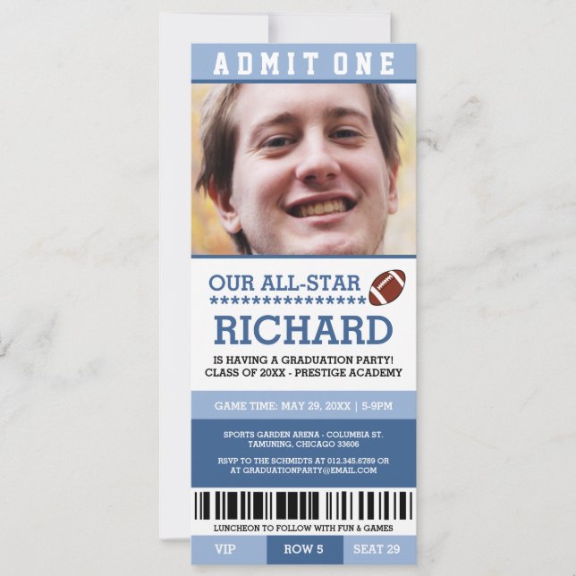 Invitations de fête de remise des diplômes du (Devant)