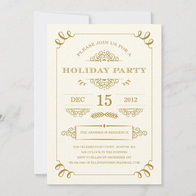 INVITATIONS DE FÊTE DE VACANCES DU CRU %PIPE% DE (Devant)