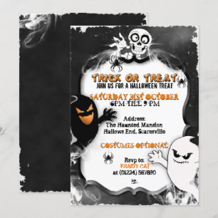 Invitations de fête des Fantômes d'Halloween