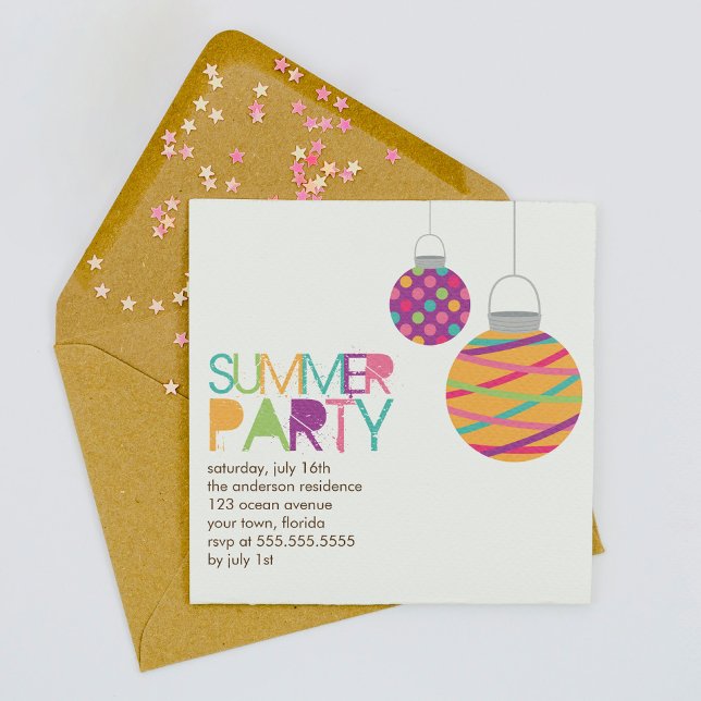 Invitations de fête des Lanternes d'été (Créateur téléchargé)